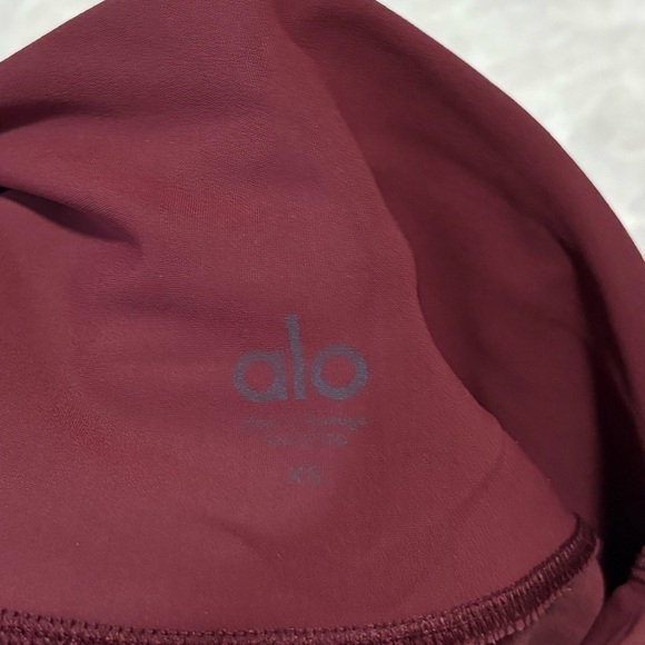 ALO Yoga High-Waist Ripped Warrior Leggings Burgundy Size XS - Picture 4 of 4